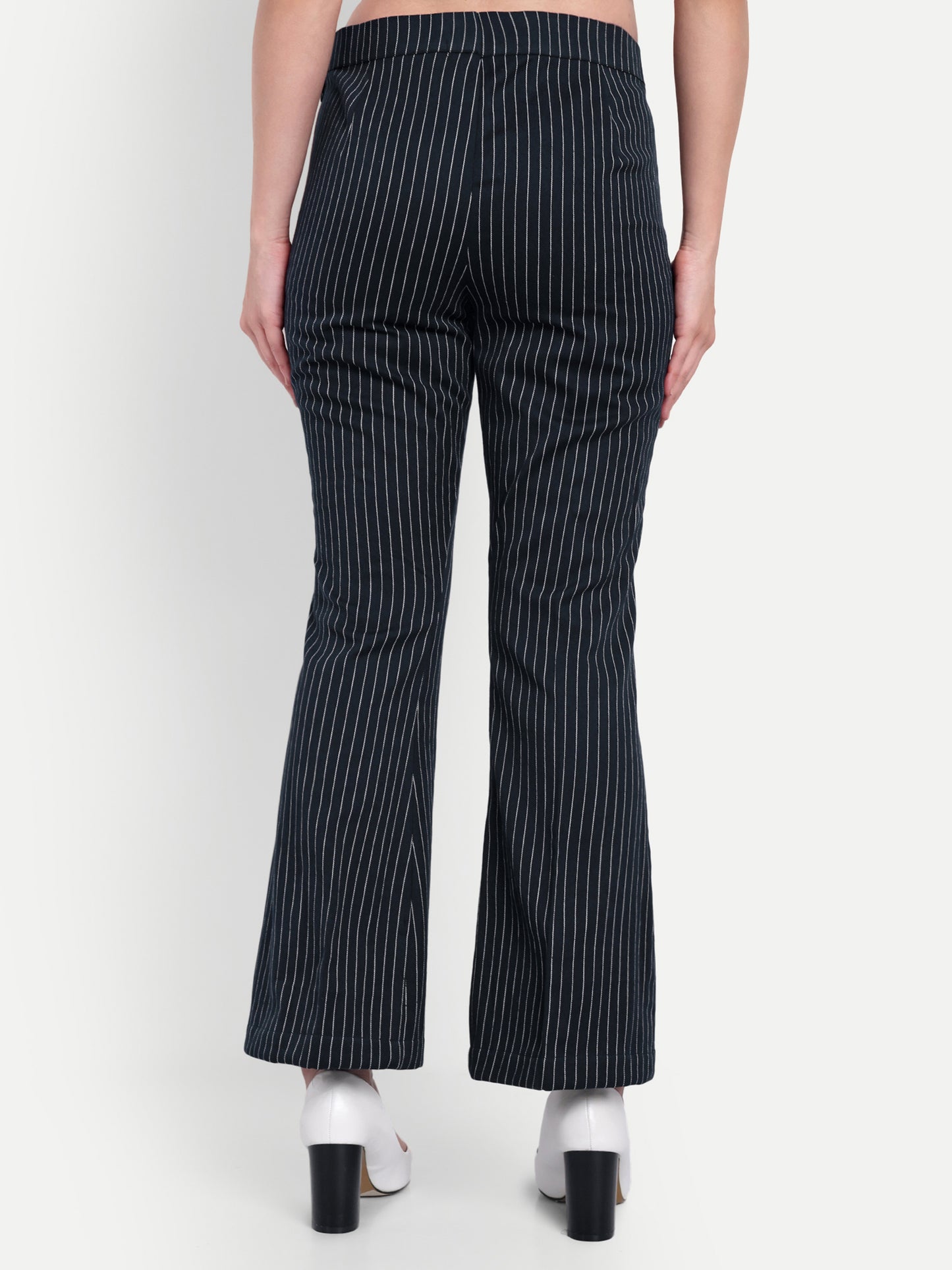 Blue stripe straight fit pants ESWPA0005-BLUNG