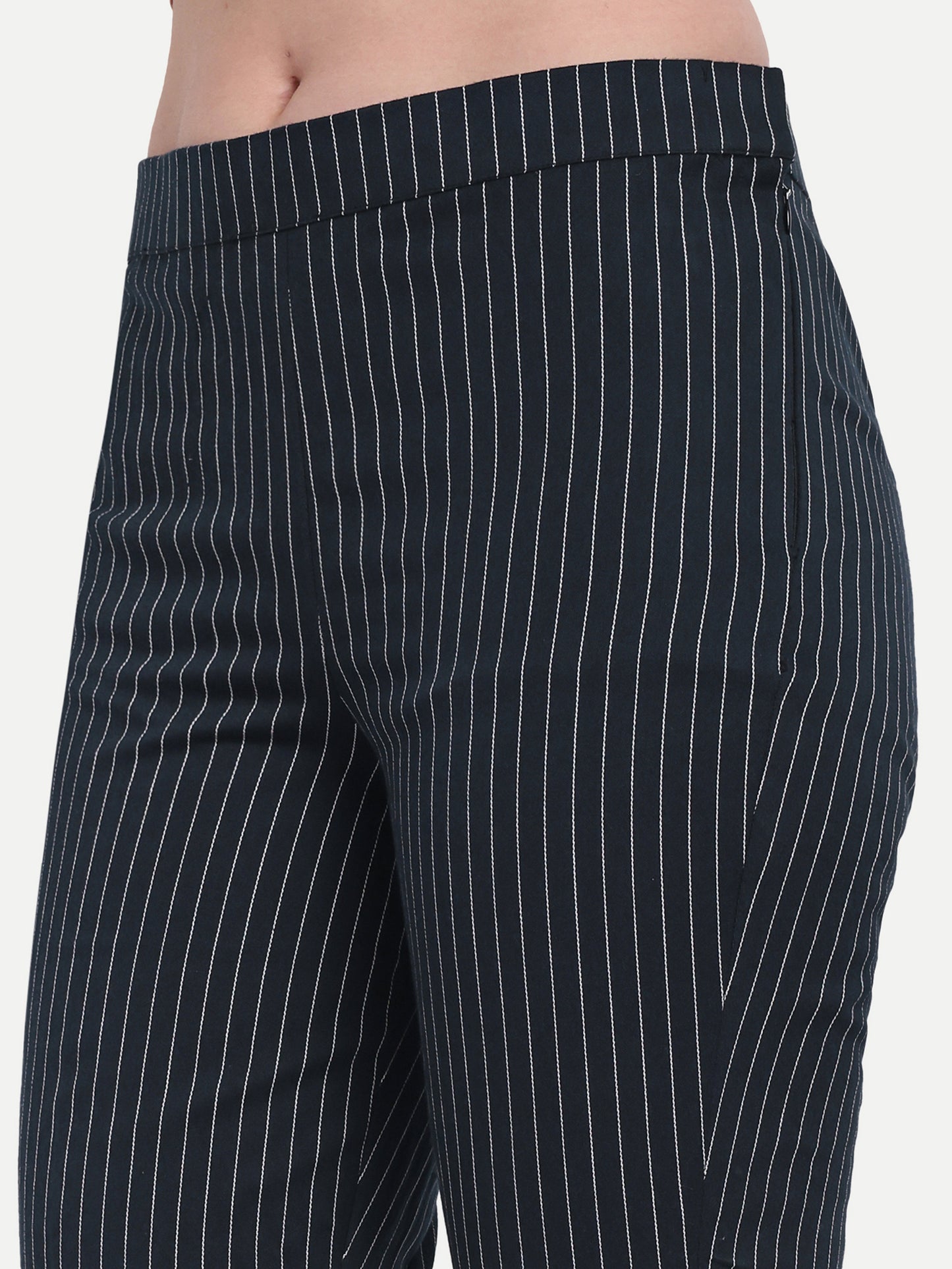 Blue stripe straight fit pants ESWPA0005-BLUNG