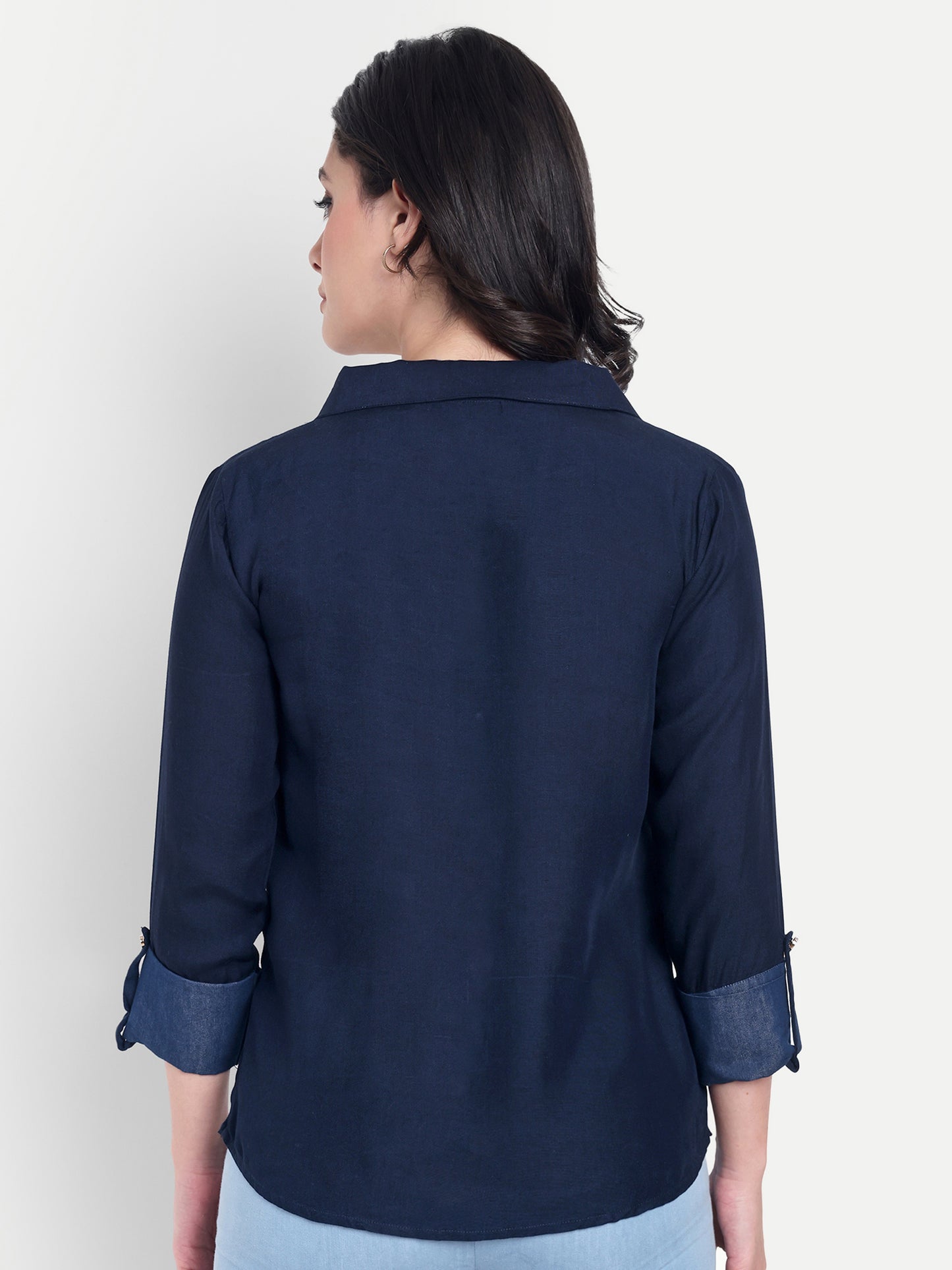 Dark blue denim shirt ESWSH0009-BLUDN