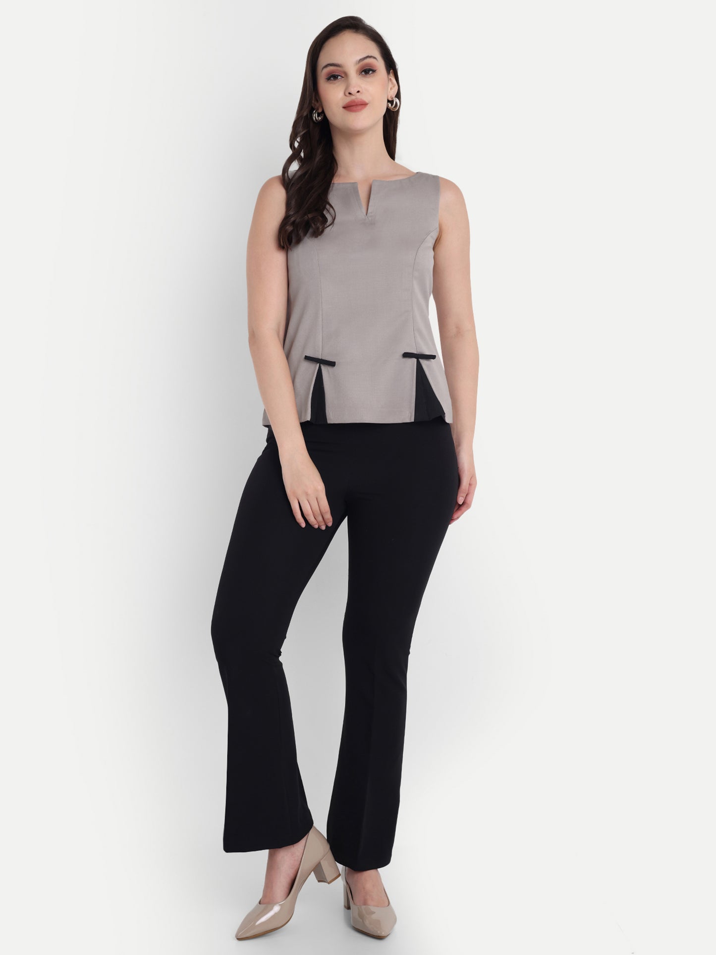 Light Grey with black knots top - esseneur.