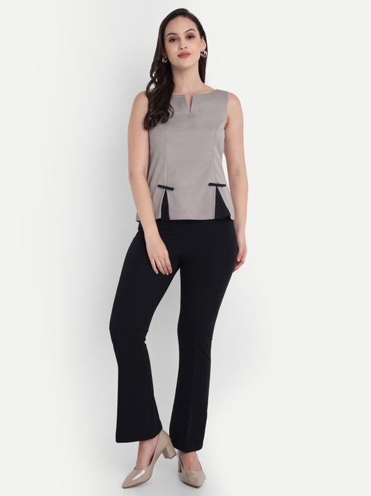 Light Grey with black knots top - esseneur.