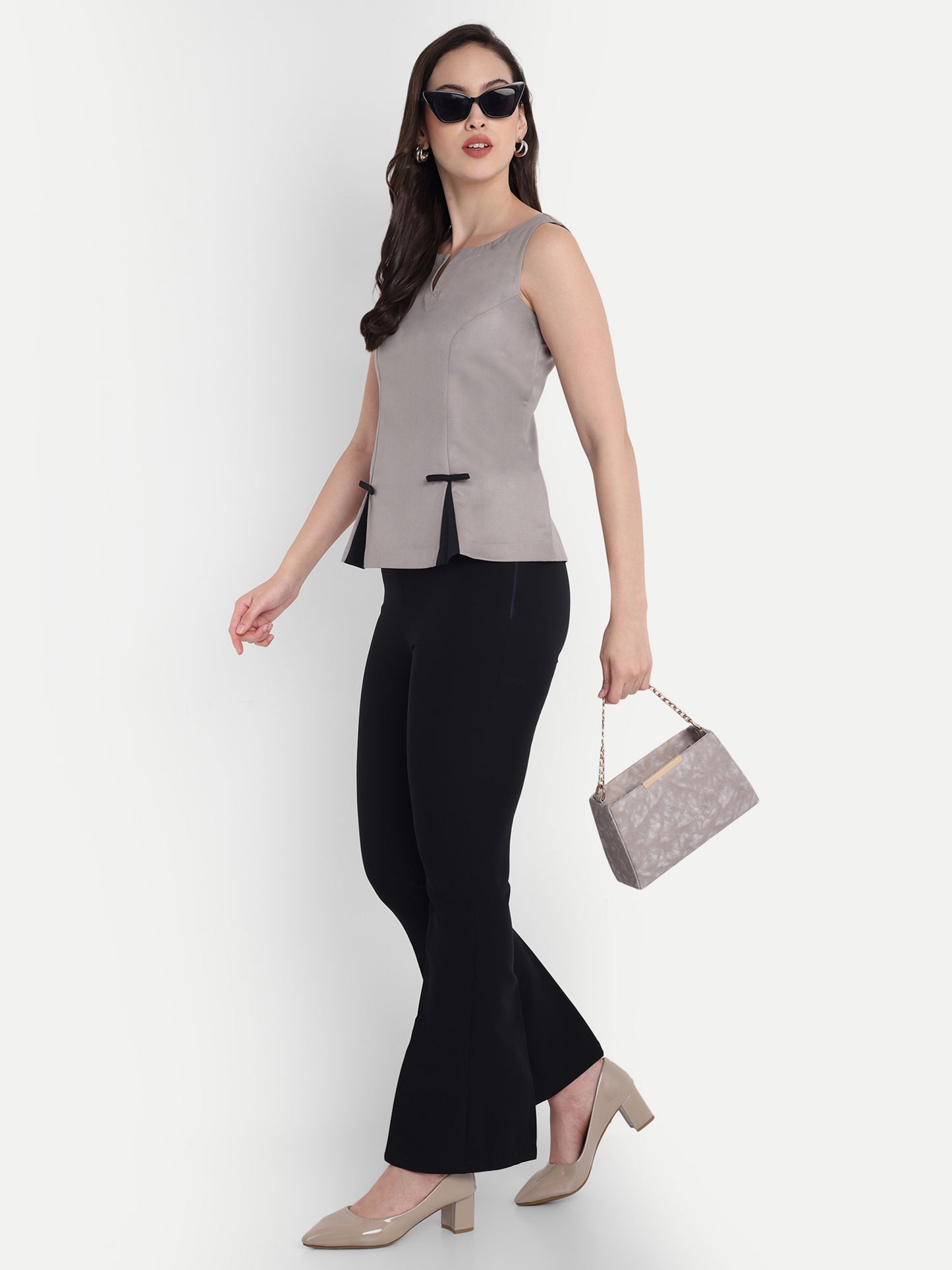 Light Grey with black knots top - esseneur.