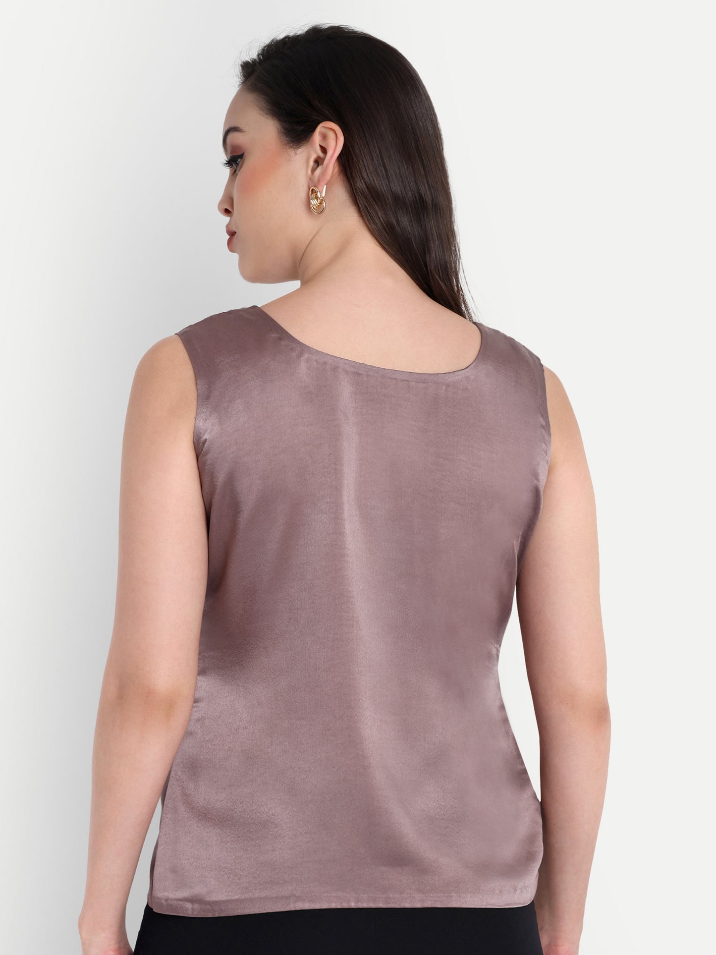 Black and satin grey flap top EWTP0014-BLKGR