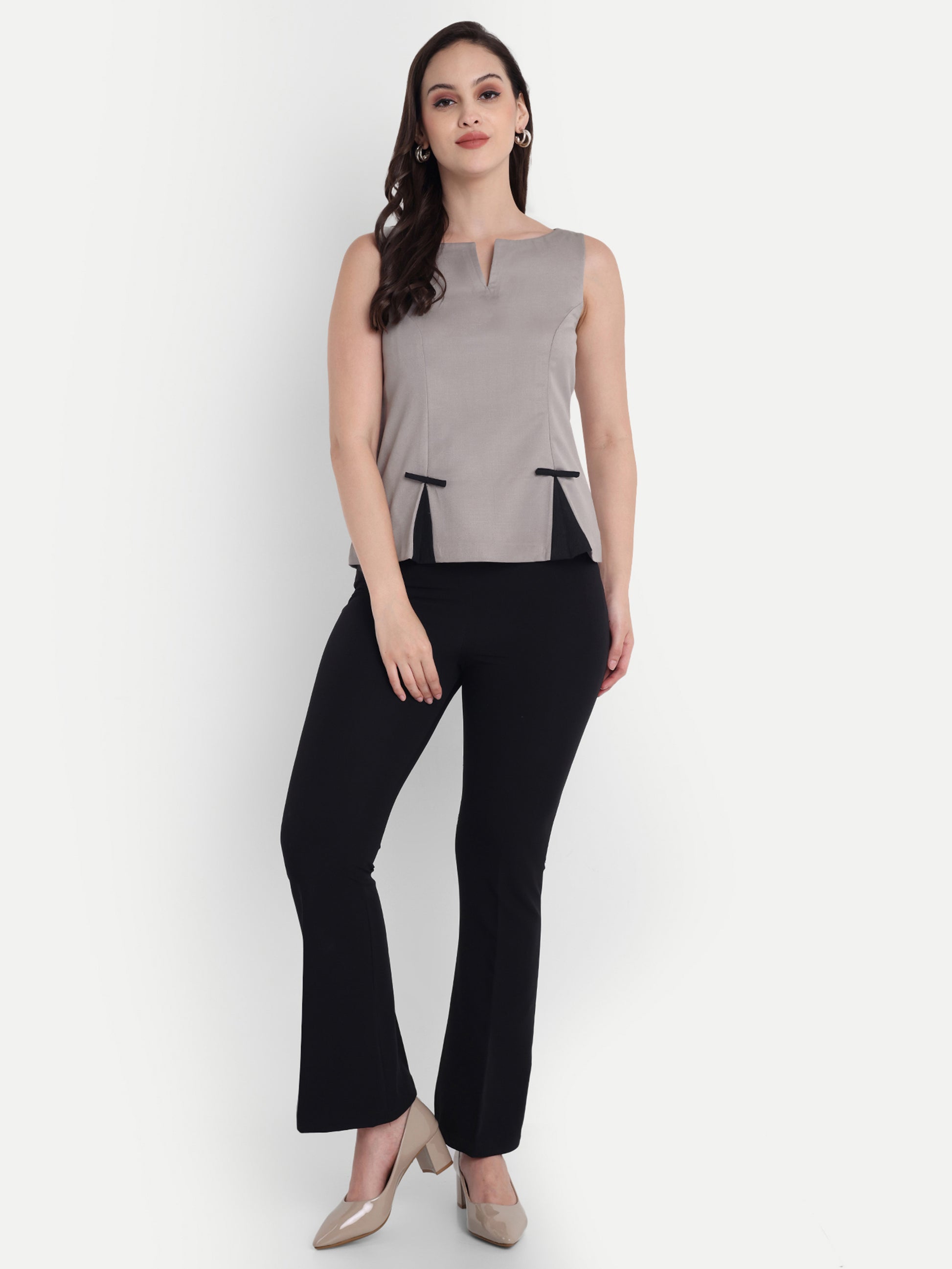 Light Grey with black knots top - esseneur.